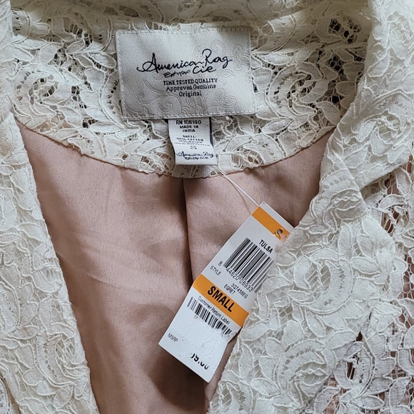 American Rag lace blazer sz small romantic boho - Picture 3 of 8